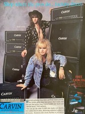 Warrant, Carvin Amplifiers, Full Page Vintage Print  Ad