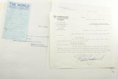 1929 Lamson Goodnow Rud Osberghaus Signed Solingen Germany Ephemera P1541D