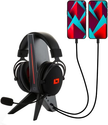 Lioncast LXS6 Headset Stand, Headset-Ständer mit USB-Hub und LED RGB-Beleuchtung