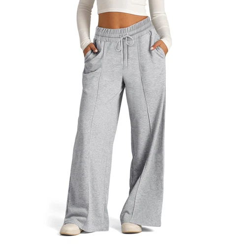 Damen Jogginghose mit weitem Bein Unterteil Freizeit Sport Jogging Hose - Bild 15 von 36