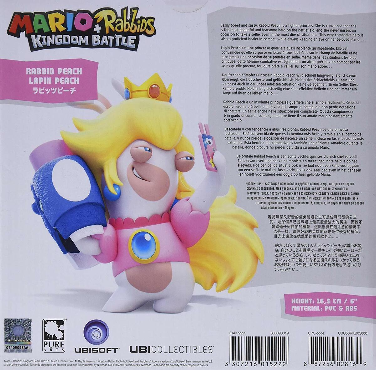 MARIO +RABBIDS KINGDOM BATTLE STATUA PEACH 16,5 cm DA COLLEZIONE