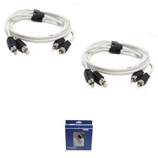 2 x RCA 6 Feet Marine Tinned OFC 2 Channel Shielded Noise Reduction Cable DS18