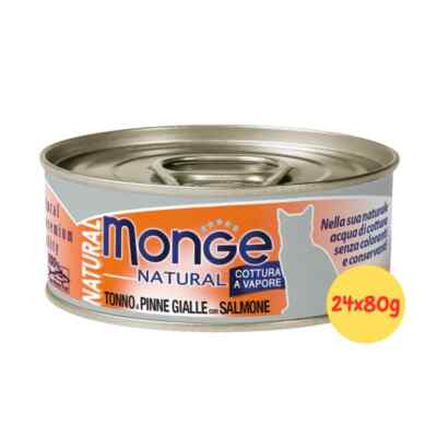 Monge Natural Adult Thunfisch Mit Gelben Flossen Und Lachs - 24x80g