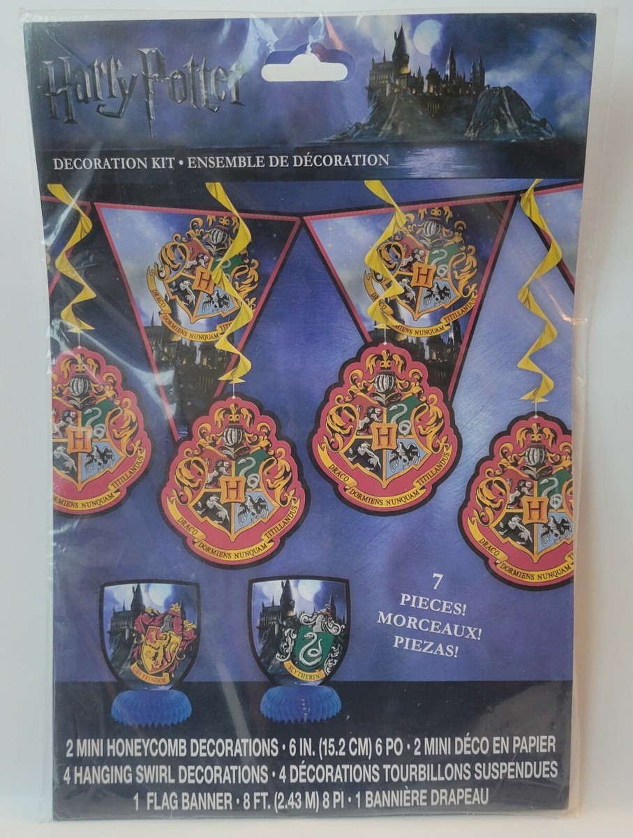 Harry Potter Hogwarts Decoration Kit 7 Pieces + Happy Birthday