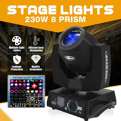 230W 7R Beam Moving Head Stage Lighting RGBW Gobo LED DMX Disco Party Show Light