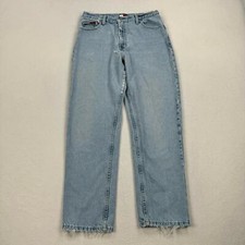 Vintage Tommy Hilfiger Jeans Sz 30 Light Wash High Rise Straight Leg Distressed