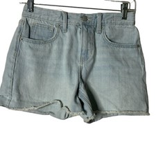 Old Navy Shorts Girl's Sz 14 Light Blue Adjustable Waist Raw Hem