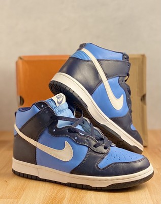 1999 Nike Dunk High Size 9.5 *Footaction Exclusive*â¢Car Blue/Wht-Navyâ¢630383-411 | eBay
