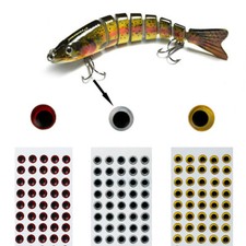 183pcs//lot Fish Eyes 3D Holographic Fishing Lure Fly Tying Jigs Crafts 3//4//5//6mm