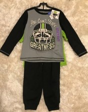 New St. Eve Boys 3 Piece Flame Resistant Pajama Sleep Set Small 7/8 Sleepwear