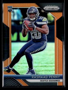 Rashaad Penny #'d /249 RC - 2018 Panini Prizm Orange Die Cut Rookie SP #210