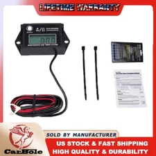 Super Waterproof Tiny Tach Digital Hour Meter Tachometer Resettable Job Timer US