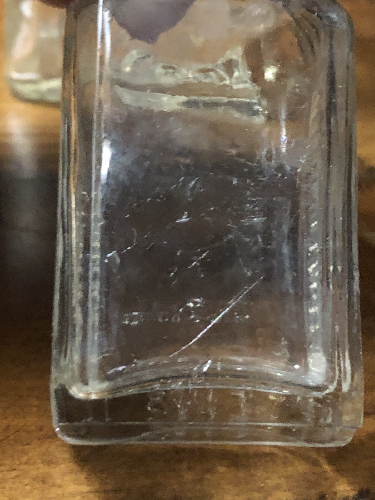 2 Vtg Embossed GEBHARDT EAGLE/CHILI POWDER Glass BottlesBall, Owens