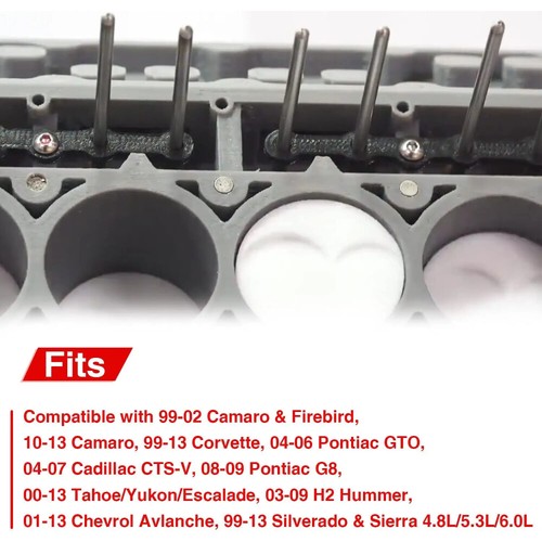 Juego de varillas de empuje de 7,400" .080" 5/16" de diámetro para motores LS1 LS2 LS3 LS6 LS7 LS9 LSX - Imagen 5 de 8