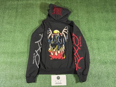Ken Carson Ed Hardy Complexcon Black Zip-Up Hoodie Jacket Mens