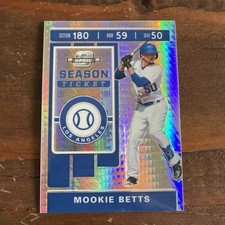 2020 Panini Chronicles - Contenders Optic Mookie Betts #14 Hyper Prizm /299