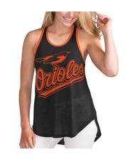 G-III Sports Womens Orioles Tank Top, Black, XX-Large