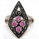 1CT Heat Treated Pink Topaz 925 Solid Sterling Silver Ring Jewelry Sz 8 PC13-6 — photo 1