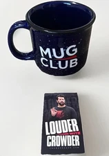 LOUDER With Crowder Etched Coffee Mug Speckled  White/Red Lettering MUG CLUB