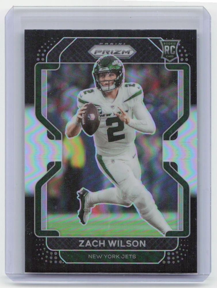2021 Panini Chronicles #PB-2 Zach Wilson Prizm Black Silver RC