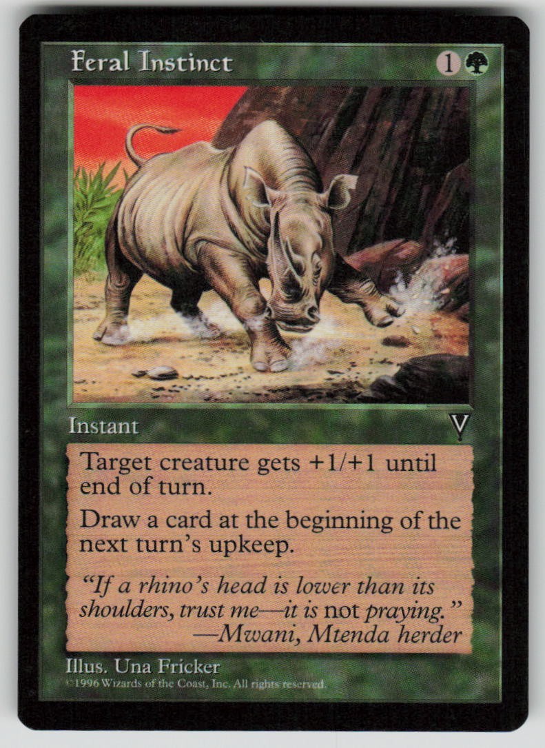Feral Instinct Common Visions MTG Near Mint