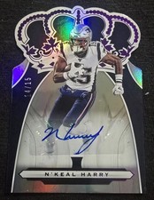 2019 Crown Royale N'Keal Harry Rookie Auto Die-Cut Purple #CR-9 14/15 PATRIOTS 