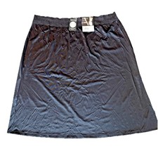 Vassarette Lace Adjustable Waist Black Nylon Half Slip 11873 Women's sz XXL 24"