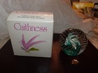 Controlled Cauldron bubble Teal art glass paperweight Caithness Scotland w/ box — photo 1