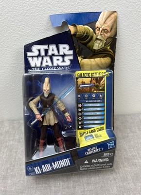 Star Wars Clone Wars Ki-Adi-Mundi Action Figure Lightsaber CW25 2010 Hasbro NEW