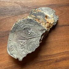 Shipwreck Coin Clump of 8 Reale Cobs c. 1590 - Atocha, 1715 Fleet Collectors