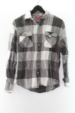 Camicia uomo Arizona taglia S manica lunga grigia quadri cotone #FG-25