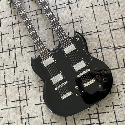 Custom Jimmy Page EDS-1275 Doubleneck VOS Electric Guitar - '69 black