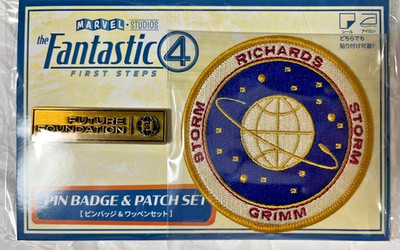 MARVEL Fantastic Four First Step Pin Anstecker & Patch Set Neu aus Japan 2025