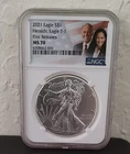 2021  American Eagle NGC MS70 Heraldic Eagle T-1 First Releases