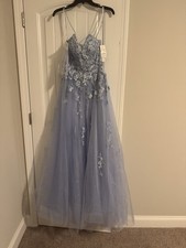 Camille la vie prom gown size 0 periwinkle new with tags
