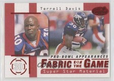 1999 Leaf Certified Fabric of the Game 356/500 Terrell Davis #FG8 HOF 7v7