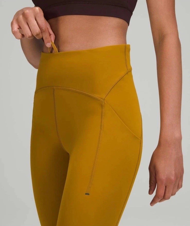 Lululemon Gold Spice Power Thru High Rise Tight 25