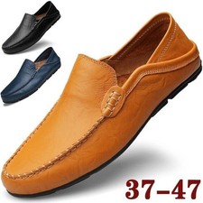 Mocassini slip on da uomo in pelle mocassino casual scarpe da guida scarpe décolleté eleganti UK
