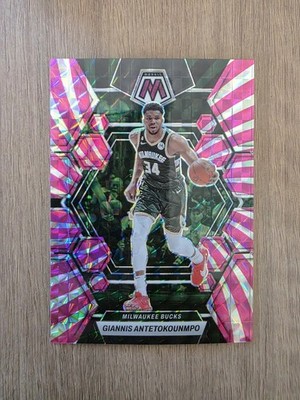 2022-23 Panini Mosaic - Giannis Antetokounmpo #15 Pink Swirl Mosaic Prizm /20