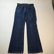 Vintage Levi  s 517 Bootcut Jeans Mens 30x30 Blue Denim Dark Wash Orange Tab 575