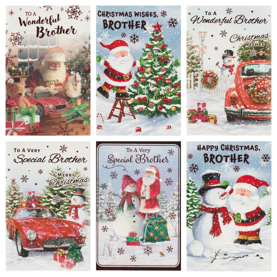 SILVERLINE / POPPY HILL ETC Brother Christmas Card ~ For A Special Brother