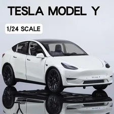 1:24 Tesla Model Y Alloy Car Model Diecast Metal Toy Vehicles Car Model