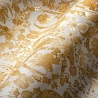 Blumen Tapete Versace Gold Ornament-Muster – Creme