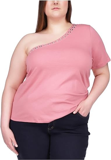 Top donna Michael Kors occhiello monospalla rosa più 2x NUOVO $88 MS250M56TF