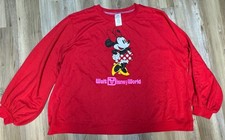 Walt Disney World Women  s Minnie Sweatshirt Red Puff/Bell Sleeves 3XL