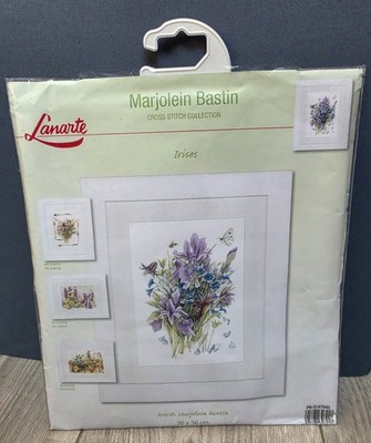 Lanarte Gezähltes Kreuzstich-Set ''Irises'' von Marjolein Bastin Neu