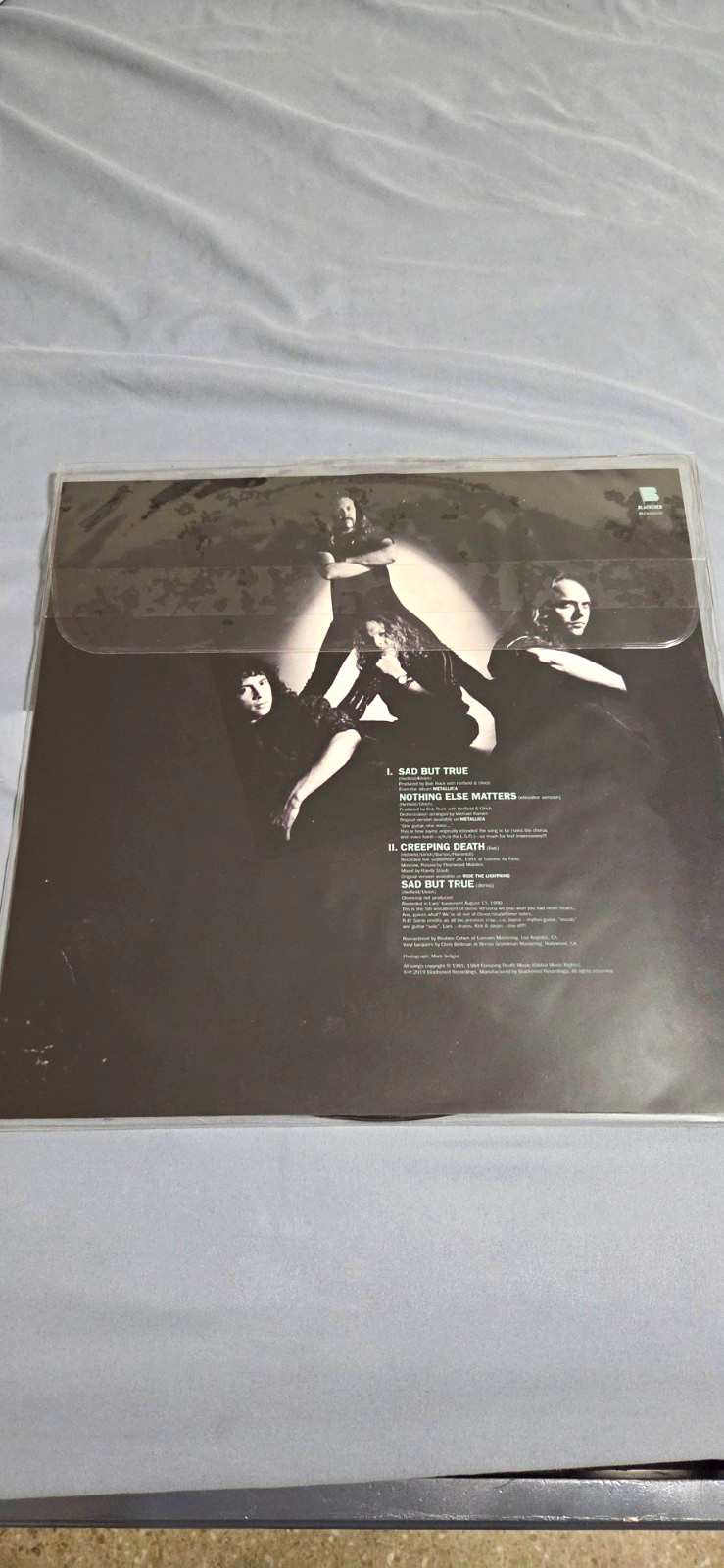 Metallica Sad But True Rock 12" Black Vinyl Single Blackened Recordings
