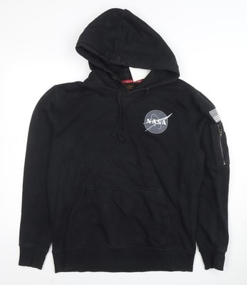 Alpha Industries NASA Schwarz Herren Medium Pullover Hoodie