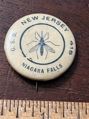 GSD New Jersey 415 Niagara Falls, Pinback Button 1.25 in Dia Mosquito