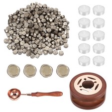 Wax Seal Kit, 300 Wax Beads, Candles, Champagne Gold